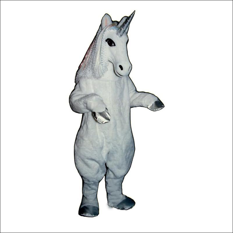 Handsome Unicorn Mascot Costume Adult Size for Men & Women with Built-in Fan Inside the Head