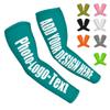 KOALEIU Custom Arm Sleeve Personalized Add Your Image Text Elastic Breathable Sleeves Covers, Personalized Arm Compression Sleeve for Cycling Pickleballs Basketball, DarkCyan view 1