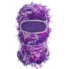 Ezovino Distressed Balaclava Ski Mask, Knitted Full Face Mask for Men/Women Purple view 1