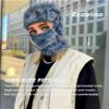 Ezovino Distressed Balaclava Ski Mask, Knitted Full Face Mask for Men/Women Blue view 4