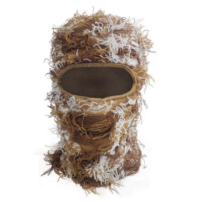 Ezovino Distressed Balaclava Ski Mask, Knitted Full Face Mask for Men/Women Brown