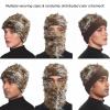 Ezovino Distressed Balaclava Ski Mask, Knitted Full Face Mask for Men/Women Brown view 2