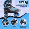 SULIFEEL Roller Skates for Girls Boys Kids,4 Sizes Adjustable Quad Skates with Light up Wheels,Safe Fun Children Skates, Best Gift for Beginners Indoor Outdoor Sports view 2