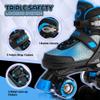 SULIFEEL Roller Skates for Girls Boys Kids,4 Sizes Adjustable Quad Skates with Light up Wheels,Safe Fun Children Skates, Best Gift for Beginners Indoor Outdoor Sports view 3