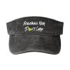 YvoneDBrownn Pickleball Hair Don't Care Funny Pickleball Sports Sun Visor Hat for Men Women,Empty Top Sun Hats,Black view 1