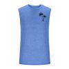 Generic Men's Sleeveless Workout Swim Shirt Quick Dry Athletic Running Gym Muscle Beach Tank Top Cut Off Undershirts Vest, XX-Large, Blue#a view 3