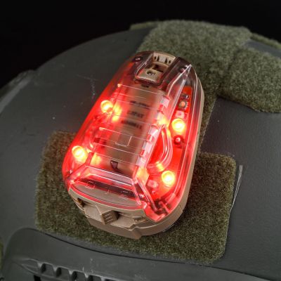 NECARL Tactical IR Helmet Light 4 Modes with Red + White LED + IR Strobe/Constant, Airsoft Survival Signal Identification Lamp for Fast Wendy and More Helmets
