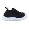 NineFit Basics Toddler Boys Girls First Walking Mesh Sandals Soft Soled Breathable Non-Slip Slip On Wide Toe Indoor Outdoor Shoes (Black, 4.5 Infant) view 1