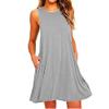 NaRHbrg Women's Spaghetti Strap Maxi Dress Cutout Backless Sundress Gray view 2