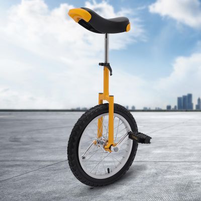 AKaSping 16-Inches Wheel Unicycle Leakproof Tire Wheel Cycling Adjustable Seat Unicycle for Adults Outdoor Sports Fitness Exercise Health