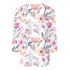 3/4 Length Sleeve Plus Size Blouse for Curvy Women - Elbow Sleeve Tee Summer Shirt Spring Top 2024 Trendy Watermelon Red S view 4