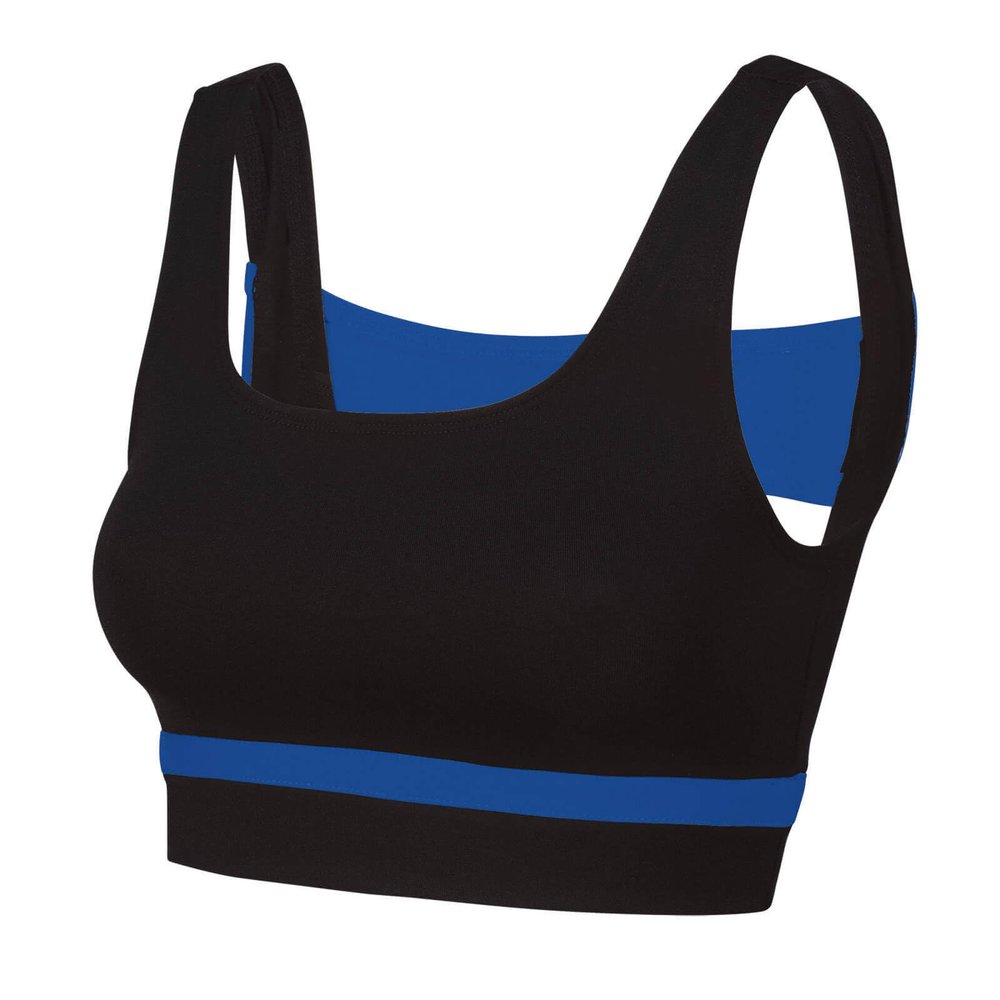 GK All Star Contrast Band Bra Top (Child Sizes) (Royal, CM)