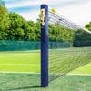 Vermont Square Tennis Posts [ITF Regulation] | 76mm Powder Coated Steel  Optional Ground Sockets (Blue, Without Ground Sockets) view 1