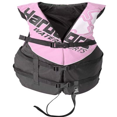 Hardcore USCG Type III Life Jacket PFD for Adults & Kids | Durable, Comfortable Ski Vest with Leg Strap for Watersports, Boating, Tubing & Enhanced Safety on The Water Pink (.Adult Universal)