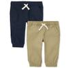 The Children's Place,Baby-Boys,and Toddler Stretch Pull on Jogger Pants,Flax/Tidal 2-Pack,3 Years view 1