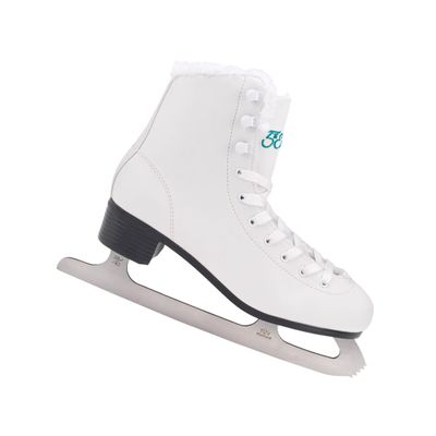 5th Element Grace Ice Skates for Women - Comfortable Figure Skates with Soft Fleece Lining - Stylish Women's Ice Skating Shoes (White/Fleece, 8.0)