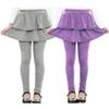 RieKet Girls School Uniform Pants Warm Stretchy Athletic Leggings with Skirt 2-14 Years Light Purple Mid Grey 2 Pack 6-7 Years view 1