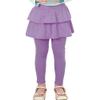 RieKet Girls School Uniform Pants Warm Stretchy Athletic Leggings with Skirt 2-14 Years Light Purple Mid Grey 2 Pack 6-7 Years view 3