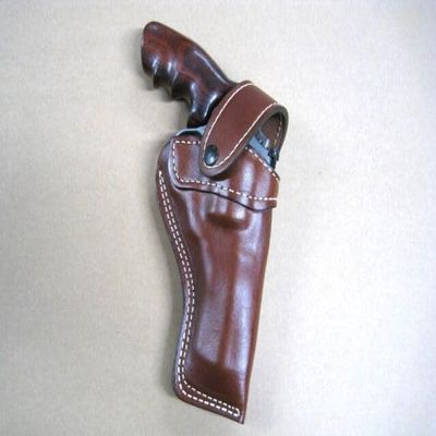 Azula Gun Holsters Azula Custom Leather Molded Strong Side Outdoor Gun Belt Holster for Smith & Wesson S&W N Frame 2.63"" Revolver Model 29, 629, 610, 627, 25, 27 - Brown Left Hand