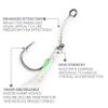Jigging Assist Hooks, Size 9/0, 12 Pcs Quad Rope Design for Rigging Metal Jigs, 4 Pack 3pcs/Pack, Ideal for Tuna, Amberjack, and Deep Sea Jigging view 4