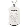 Generic Stepson Silver Dog Tag, Always so very proud of you, Inspirational Stepson Birthday Supporting Gifts From Mom view 1