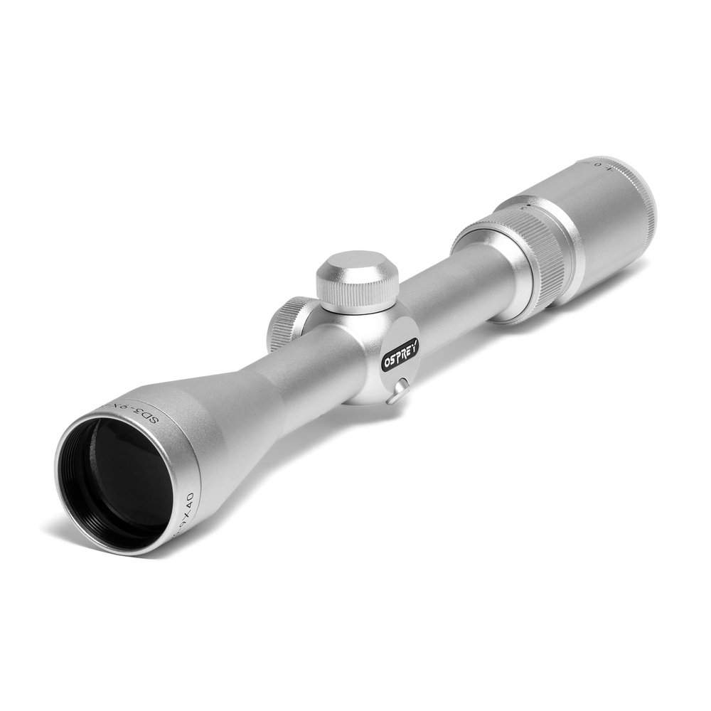 Osprey Global Standard Series 3-9X40mm Variable Power Scope with Non-Illuminated Mil-Dot Reticle, Hoya Glass, 1-Inch Tube, Satin Silver Finish