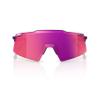 100% AEROCRAFT Sunglasses - Scratch-Resistant Lens - Lightweight and Durable Sunglasses for Outdoor Sports - Gloss Purple Chrome, Purple Multilayer Mirror view 2