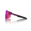 100% AEROCRAFT Sunglasses - Scratch-Resistant Lens - Lightweight and Durable Sunglasses for Outdoor Sports - Gloss Purple Chrome, Purple Multilayer Mirror view 3
