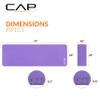 CAP Barbell Yoga Mat 1/2" Thick with Carrying Strap & Knee Pad - High Density Exercise Mat for Yoga, Pilates, Stretching, Floor & Fitness Workouts - 71''x24''x1/2" | Purple view 4