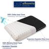 alkamto Travel & Camping Comfortable Memory Foam Pillow  Easy to Carry Portable Bag  Temperature Regulating Pillow Case (Black) view 4