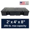 Eagle Float Dock Float | 2'x4'x8 | EPS Foam Filled, Extra Strong Virgin HDPE Shell, Dock Flotation, Waterproof and Weatherproof, 15 Year Manufacturer Warranty, Multiple Size Options view 2