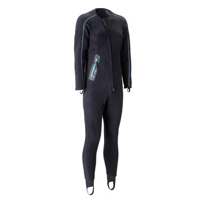 BARE Polar Stretch Mid-Layer, Full Suit, Women's | Designed to be Worn in Tandem with drysuit for Scuba Diving | Form Fitting | Quick Dry Material, Rapid Evaporation Keep You Dry (X-Small)