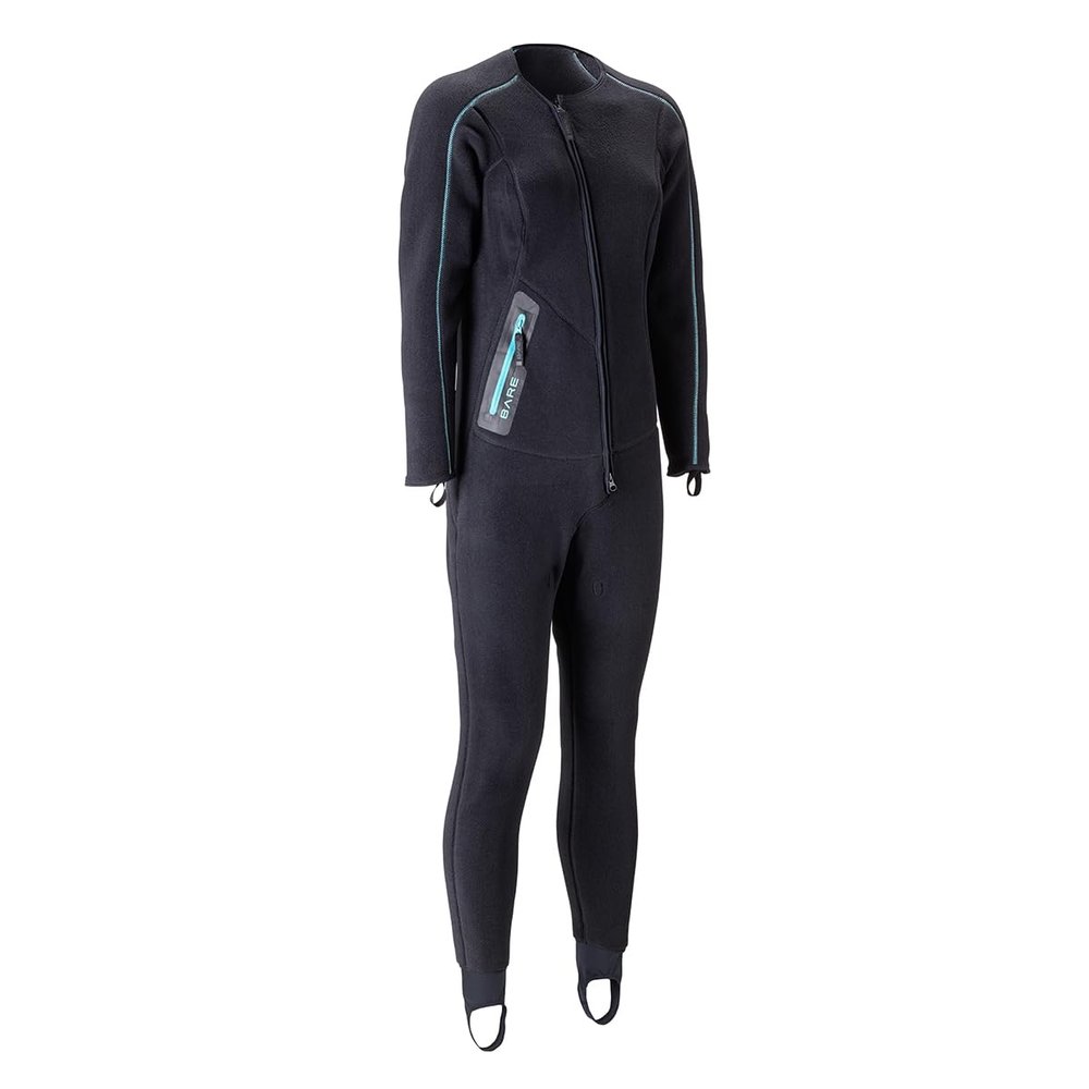 BARE Polar Stretch Mid-Layer, Full Suit, Women's | Designed to be Worn in Tandem with drysuit for Scuba Diving | Form Fitting | Quick Dry Material, Rapid Evaporation Keep You Dry (X-Small)