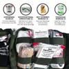 IFAK (Individual First Aid Kit) Trauma Kit with CAT Tourniquet  Medical Pouch for Tactical, Outdoor, Hiking, Military  Backpacking Emergency Medical Kit for Bleeding Control (Black) view 3