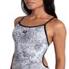 ARENA Performance White Floral Women's Swimsuit Lace Back One Piece MaxLife Training Suit Athletic Ladies Bathing Suit, Black/Multi, US Size 32 view 3