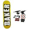 Baker Skateboard Complete Logo Veneers B2 Yellow 8.5" x 32.5" view 1