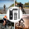 NineFit Basics Fork Bag - Bag Shoulder Bag, Water Proof Panniers & Rack Trunks | Multi Purpose Fork Bag with Reflective Stripes for City Riding Bikepacking Cycling Touring, Black, 23x8.8x5.8cm view 2