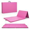 CAP Barbell Folding Exercise Mat  Durable, Anti-Tear, Thick Padding for Fitness, Aerobics, Gymnastics & Home Workouts. 10' x 4' x 3" thick PINK view 1