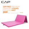 CAP Barbell Folding Exercise Mat  Durable, Anti-Tear, Thick Padding for Fitness, Aerobics, Gymnastics & Home Workouts. 10' x 4' x 3" thick PINK view 2