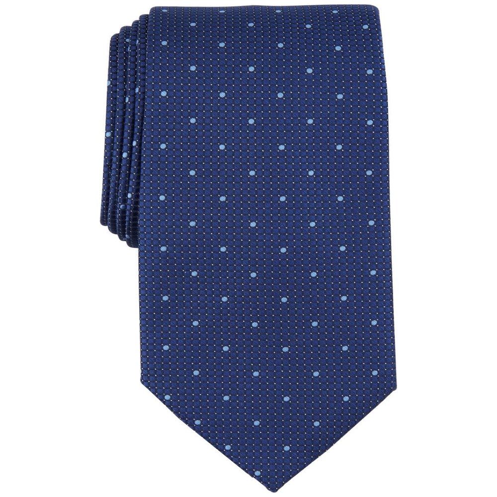 Club Room Men's Necktie Florence Dot Navy Blue Tie One Size
