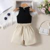 NineFit Basics Flower Girl Dress White Baby Girl's and Toddler Sleeveless Top and Skort 2 Piec Outfit Set Cute (Pink, 5-6 Years) view 2