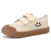 Cozystep Toddler Boys Girls Slip On Canvas Sneakers Cartoon Smile Printed Little Kid Unisex Adjustable Strap Walking Shoes Lazy Shoes with Hook and Loops view 1