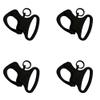 DBMIMPORTERS 600 Lb WLL Mini Fixed Snap Shackle Matte Black Coated Quick Release 4 Pcs view 1