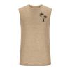 Men's Tank Tops Loose Fit Sleeveless Crewneck Shirts Tops Summer Casual Palm Tree Print Hawaiian Beach Shirts Tee Men Khaki L view 4