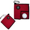 MAGOLFIN Small Magnetic Golf Towel with Clip, Microfiber Waffle Design - Industrial Strength Magnet for Glof Balls, Golf Bags, Carts Clubs - Red view 1