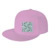 DRTGEDS Cute Penguins Flat Bill Brim Cap Hip Hop,Trucker Hat Men Women Adjustable Baseball Caps Pink view 1