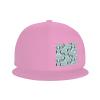 DRTGEDS Cute Penguins Flat Bill Brim Cap Hip Hop,Trucker Hat Men Women Adjustable Baseball Caps Pink view 2