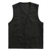 Adult Postulant Activity Vest Supermarket Vests Clerk Workwear Mid Length Coats Women (Black, L) view 1