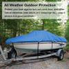 100% Waterproof Boat Cover, Heavy Duty 210D Marine Grade Oxford Cloth Boat Covers Marine Grade Trailerable Boat Cover Fits V-Hull Runabout Fishing Boat Bass Boat,20x22FT=700x254cm view 2