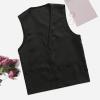 Adult Postulant Activity Vest Supermarket Vests Clerk Workwear Mid Length Coats Women (Black, M) view 2